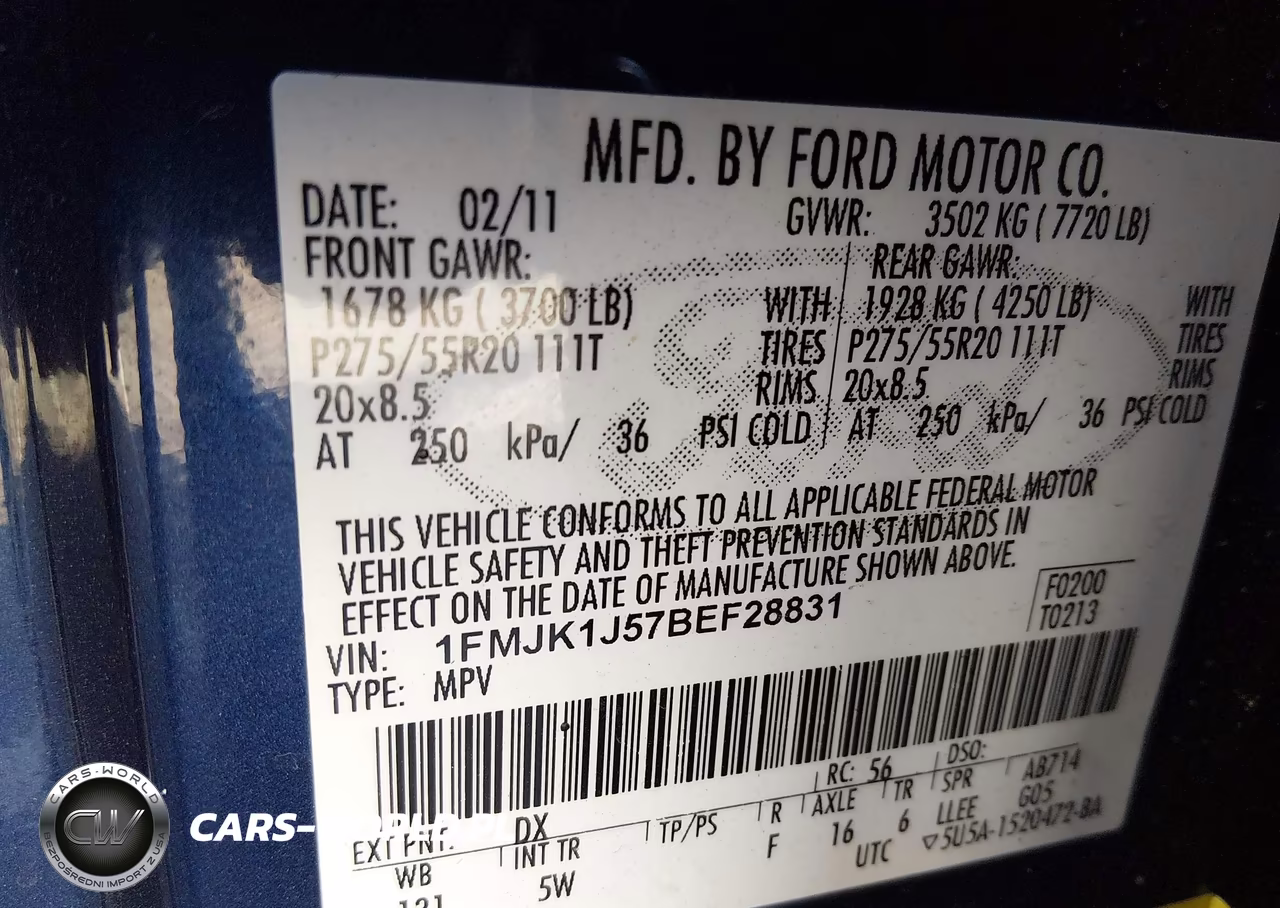 2011 Ford Expedition El King Ranch VIN:1FMJK1J57BEF28831 - 9