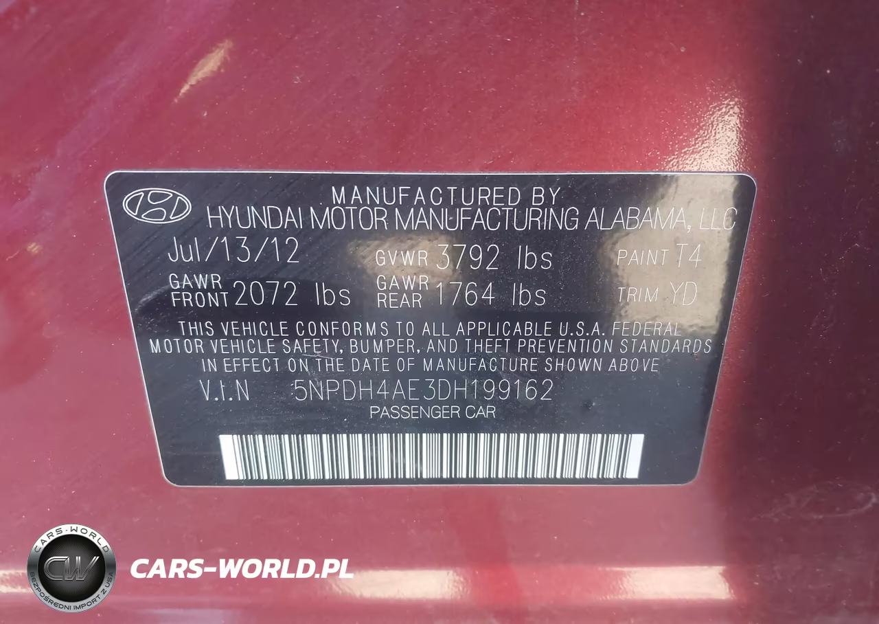 2013 Hyundai Elantra Gls-Limited VIN:5NPDH4AE3DH199162 - 9