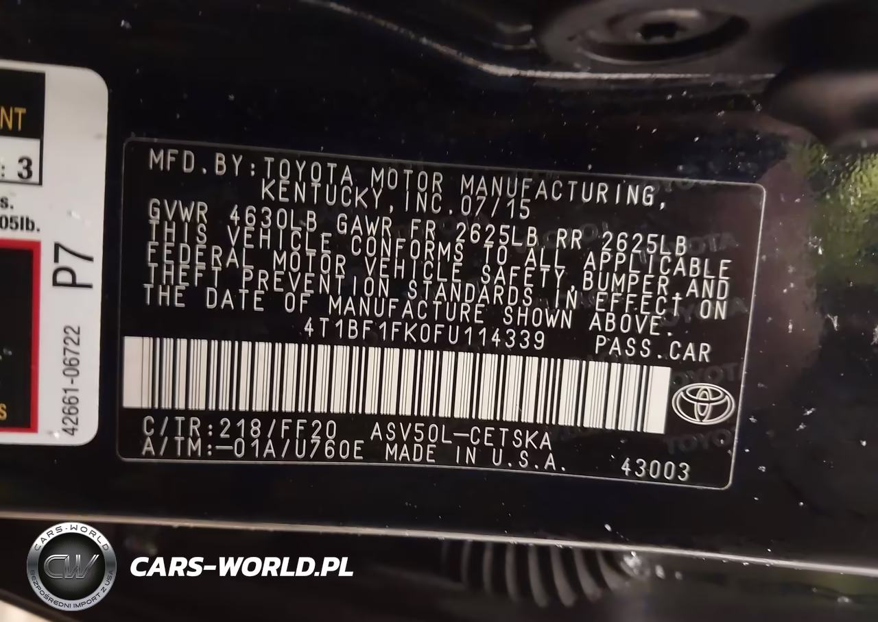 2015 Toyota Camry Se VIN:4T1BF1FK0FU114339 - 9