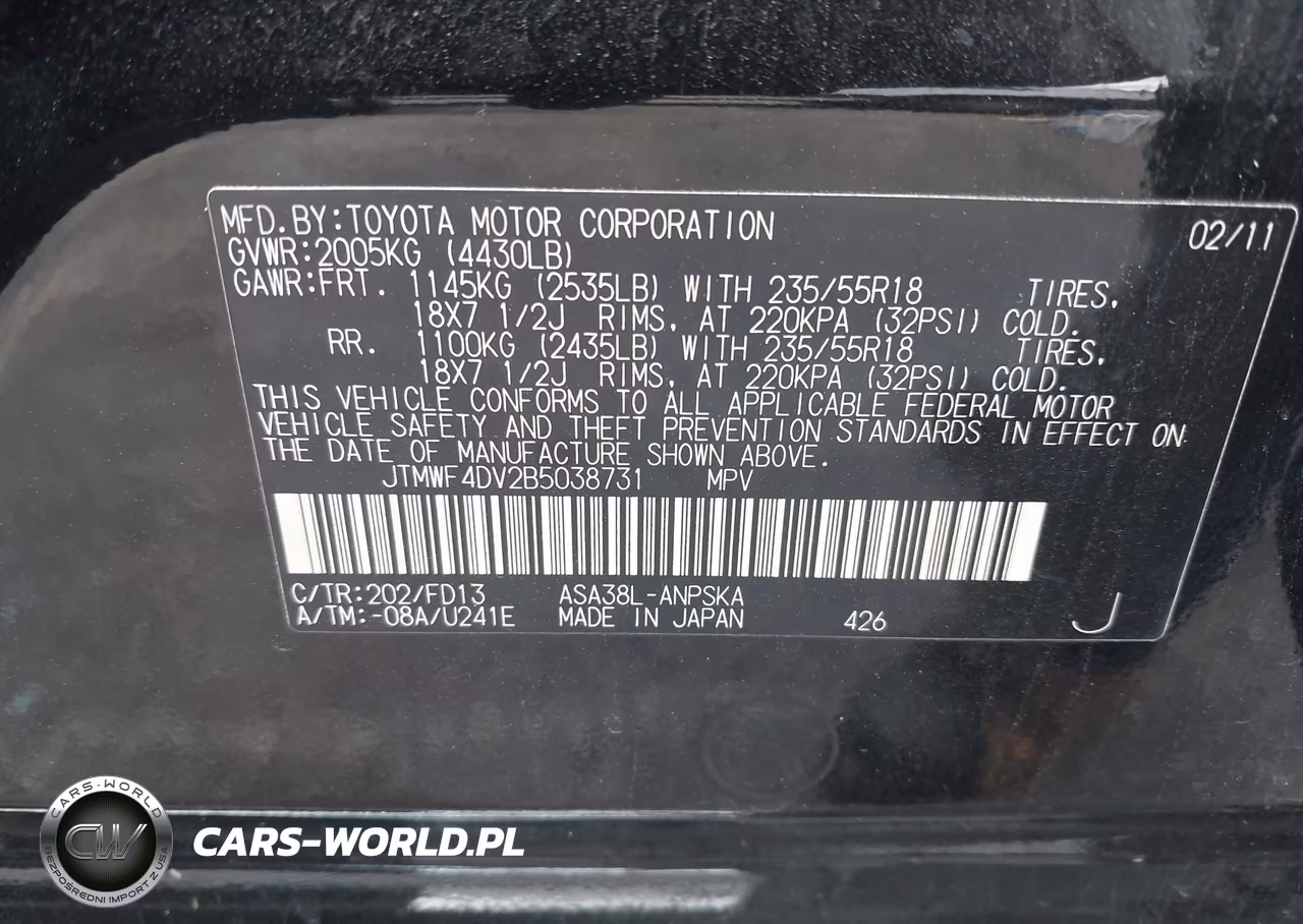 2011 Toyota Rav4 Sport VIN:JTMWF4DV2B5038731 - 9