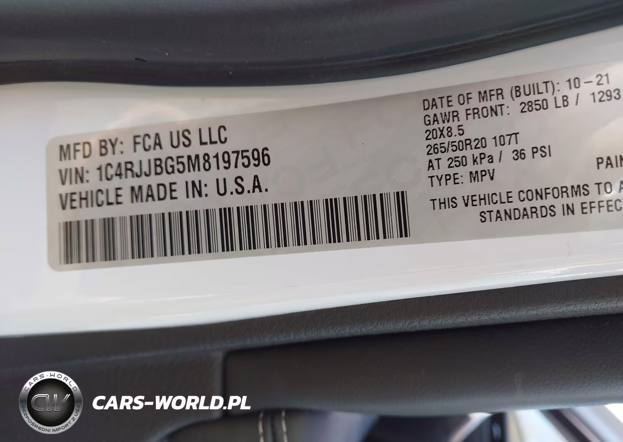 2021 Jeep Grand Cherokee L Limited 4X2 VIN:1C4RJJBG5M8197596 - 9