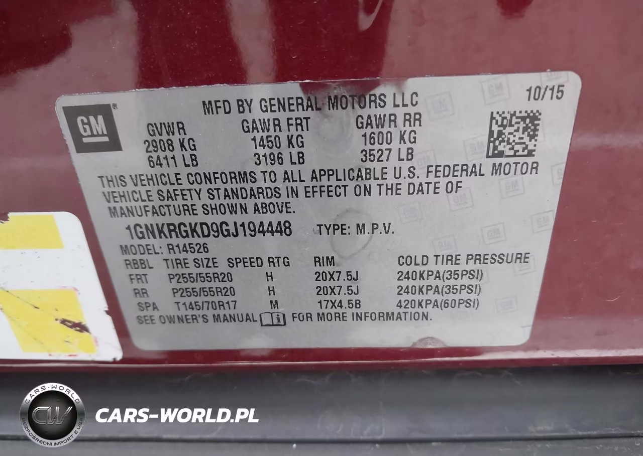 2016 Chevrolet Traverse 1Lt VIN:1GNKRGKD9GJ194448 - 9