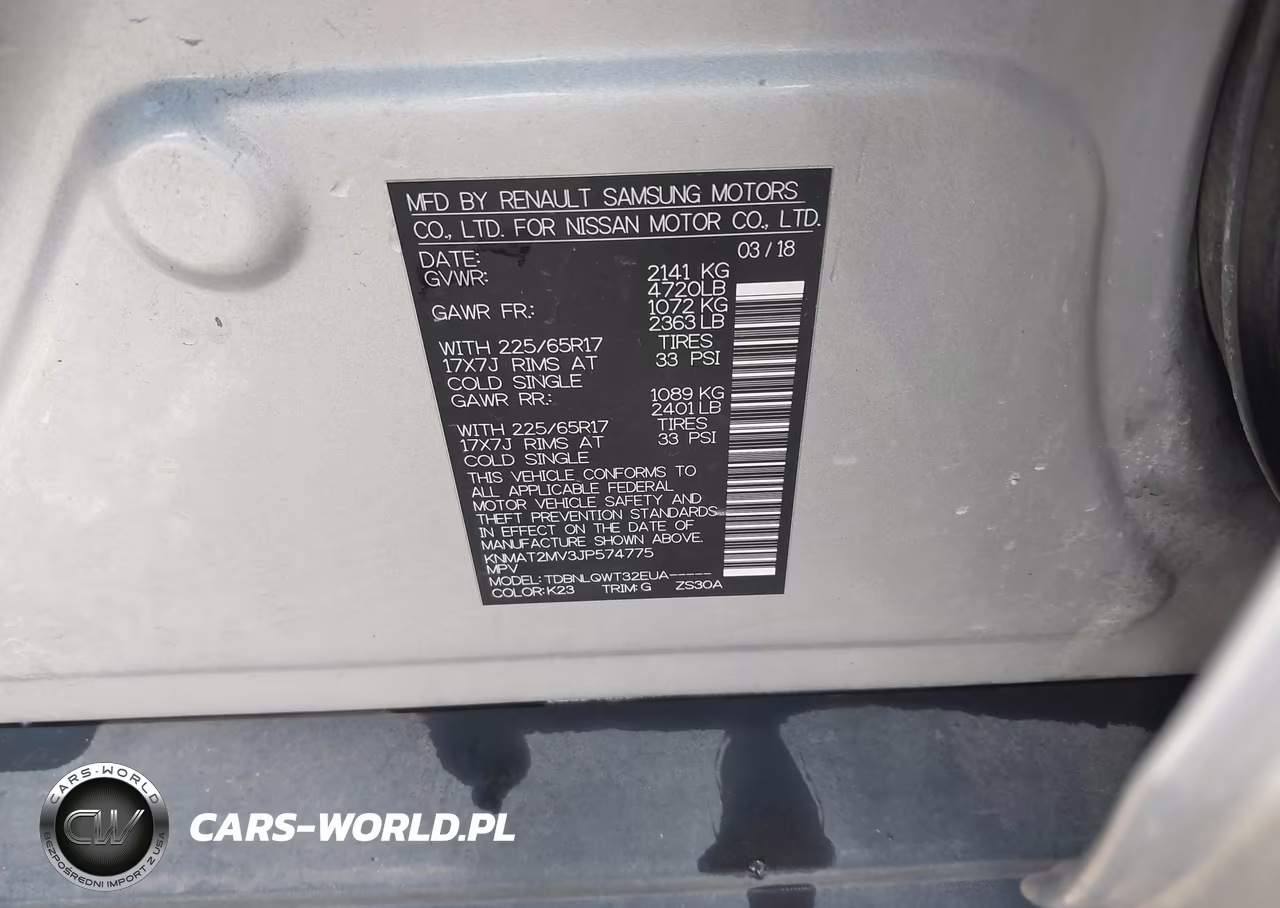 2018 Nissan Rogue Sv VIN:KNMAT2MV3JP574775 - 9