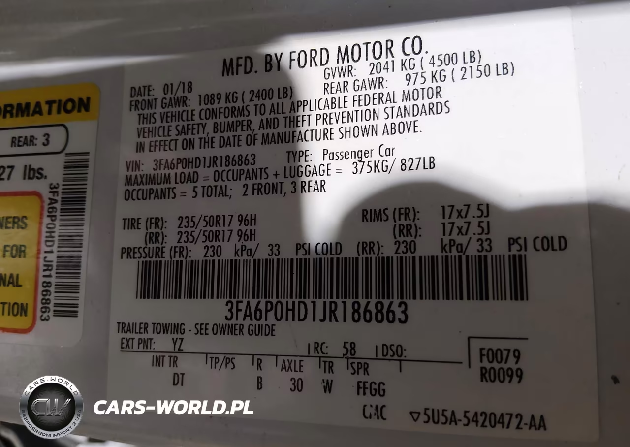 2018 Ford Fusion Se VIN:3FA6P0HD1JR186863 - 9