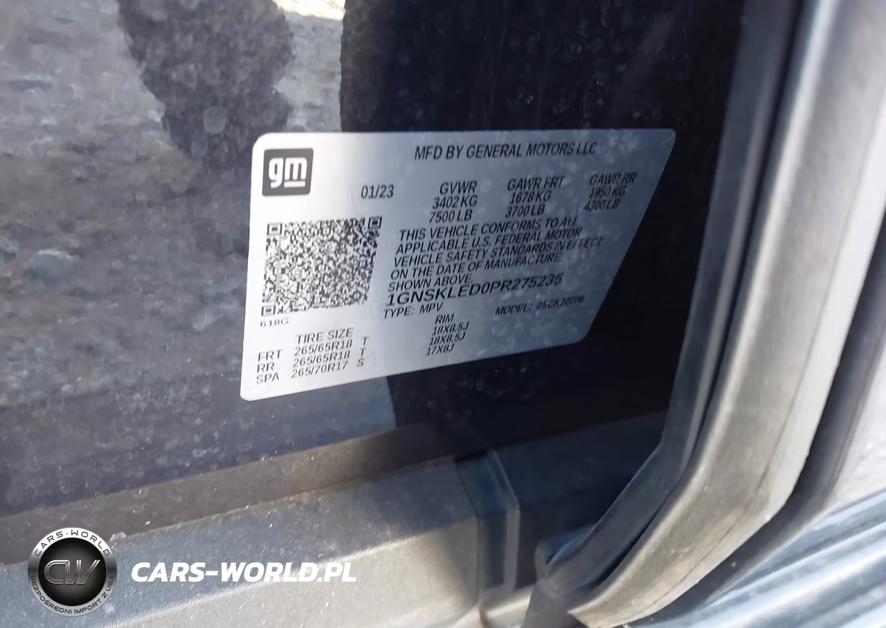 2023 Chevrolet Tahoe 4Wd Commercial Fleet VIN:1GNSKLED0PR275235 - 9