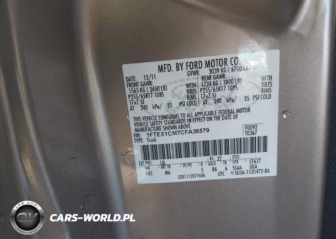 2012 Ford F-150 Xlt VIN:1FTEX1CM7CFA36579 - 9