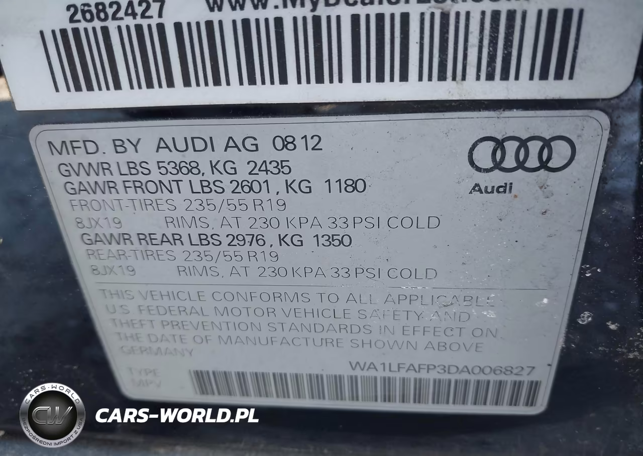2013 Audi Q5 2.0T Premium VIN:WA1LFAFP3DA006827 - 9