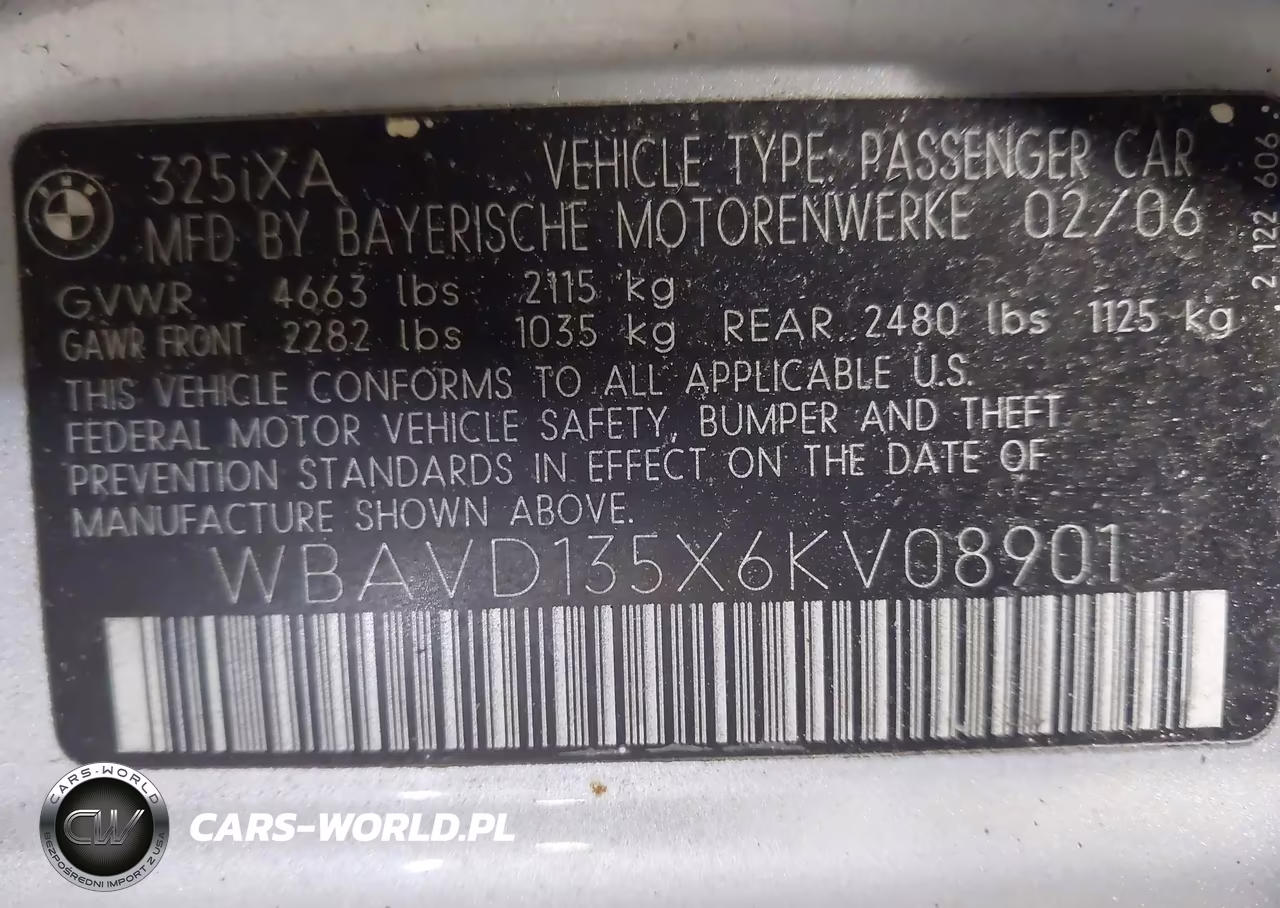 2006 BMW 325Xi VIN:WBAVD135X6KV08901 - 9