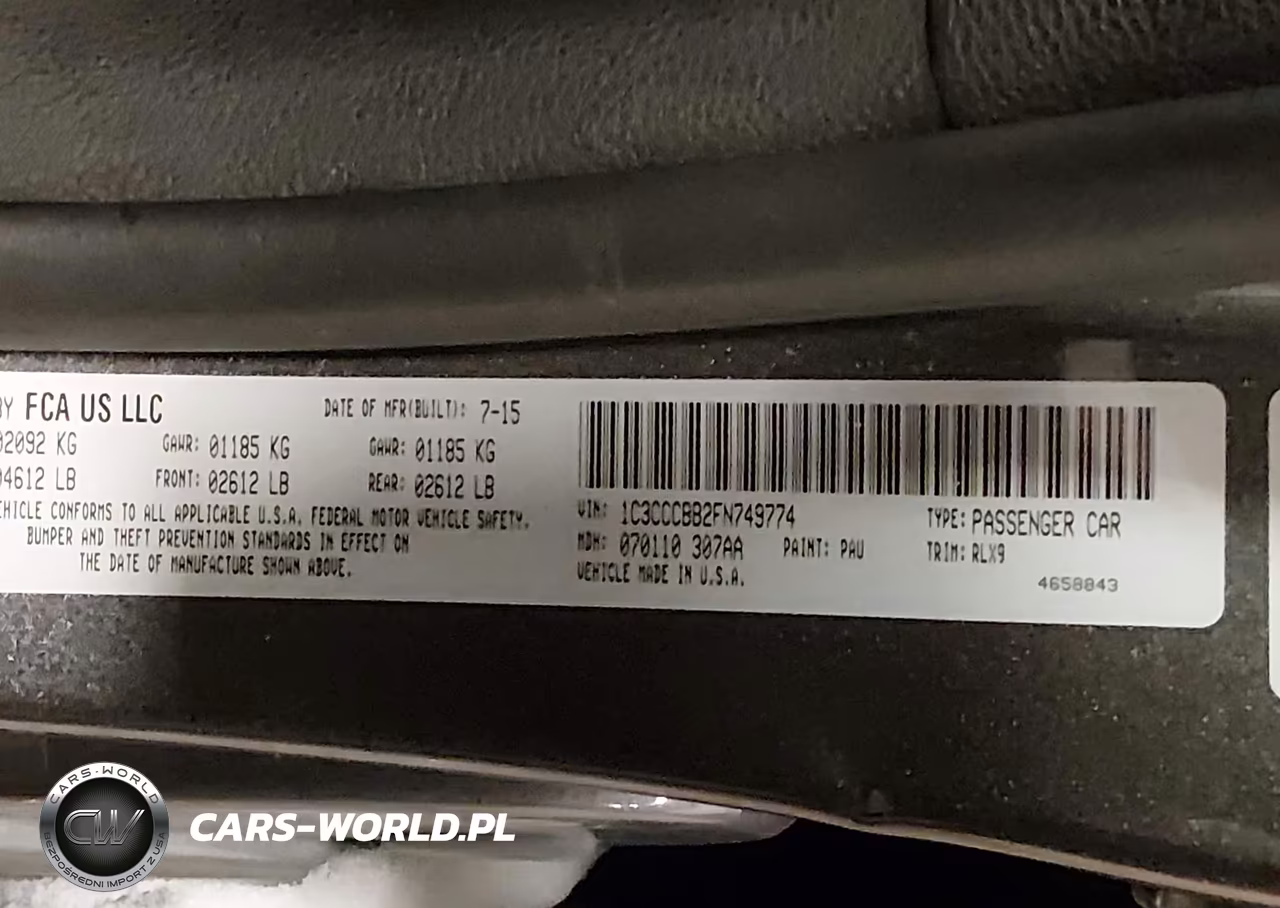 2015 Chrysler 200 S VIN:1C3CCCBB2FN749774 - 9