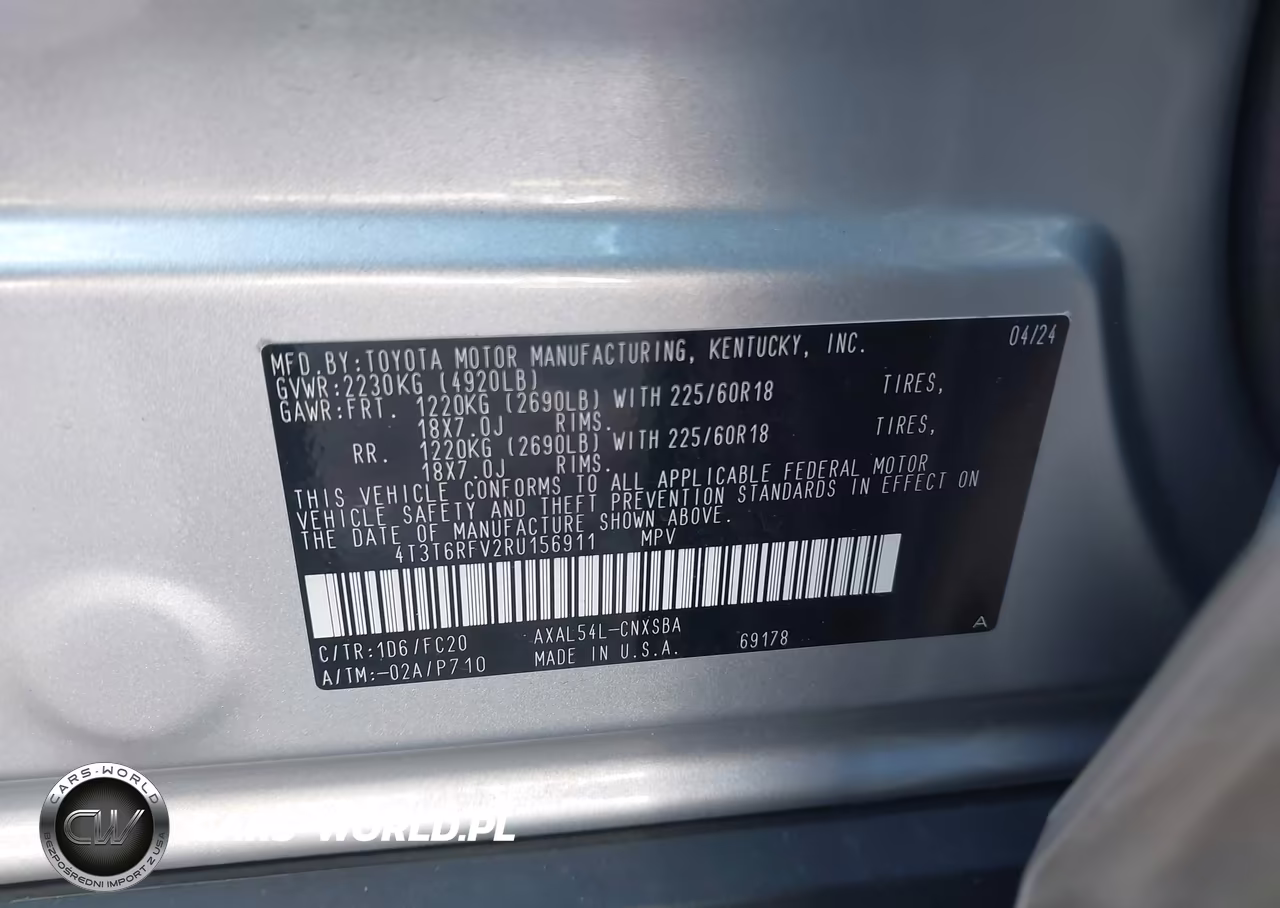 2024 Toyota Rav4 Hybrid Se VIN:4T3T6RFV2RU156911 - 9