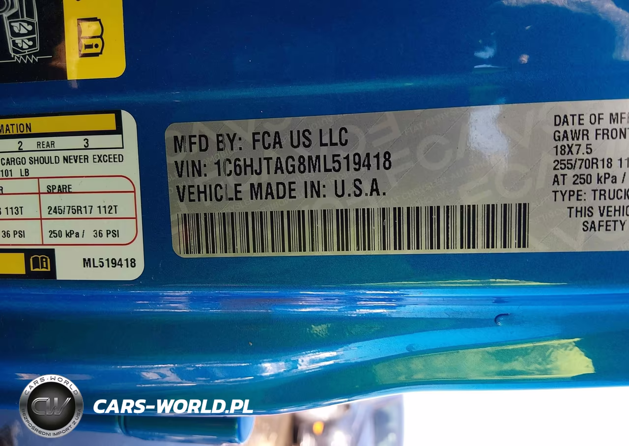 2021 Jeep Gladiator 80Th Anniversary 4X4 VIN:1C6HJTAG8ML519418 - 9