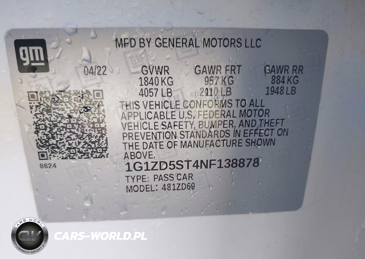 2022 Chevrolet Malibu Fwd Lt VIN:1G1ZD5ST4NF138878 - 9