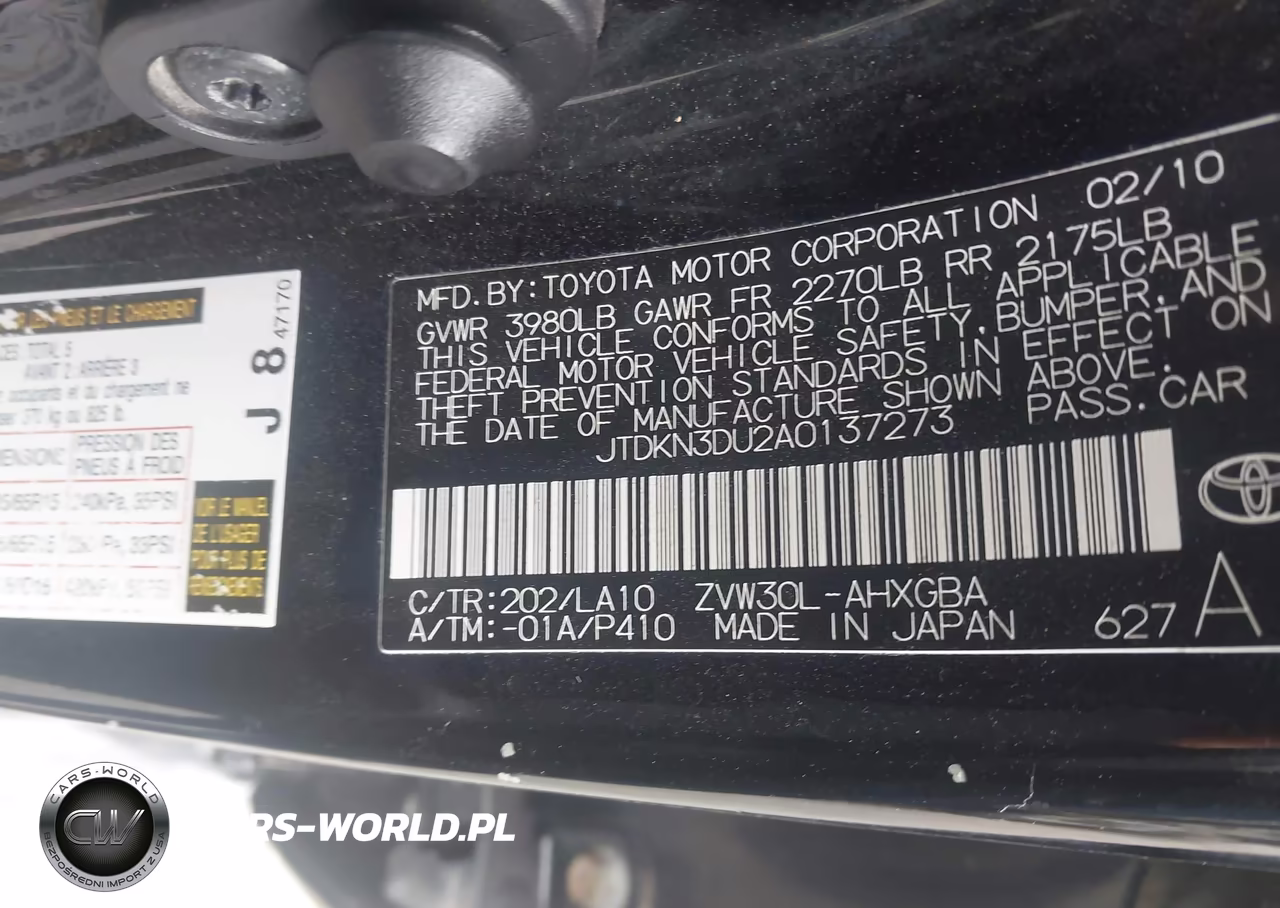 2010 Toyota Prius Iv VIN:JTDKN3DU2A0137273 - 9