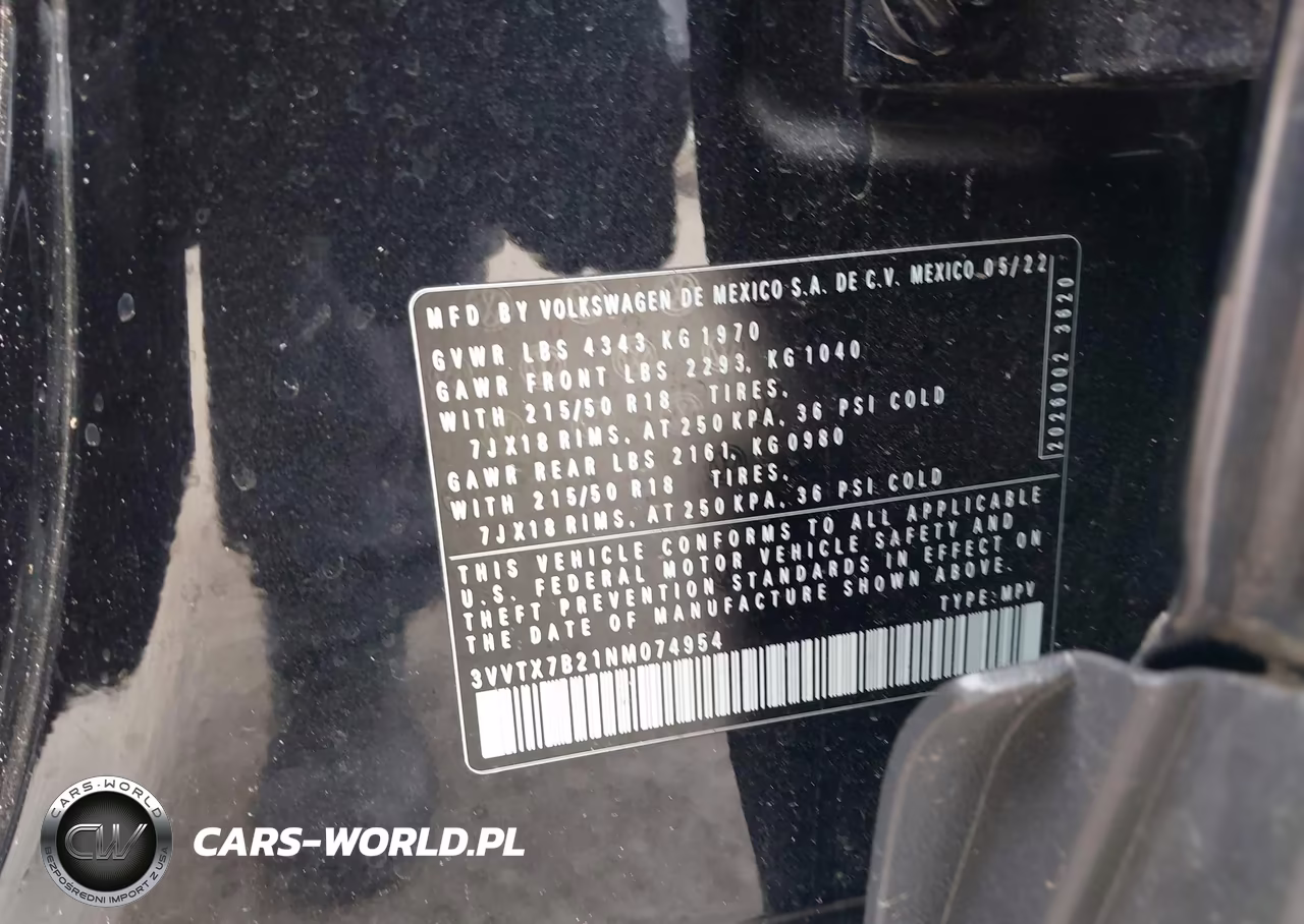 2022 Volkswagen Taos 1.5T Se VIN:3VVTX7B21NM074954 - 9