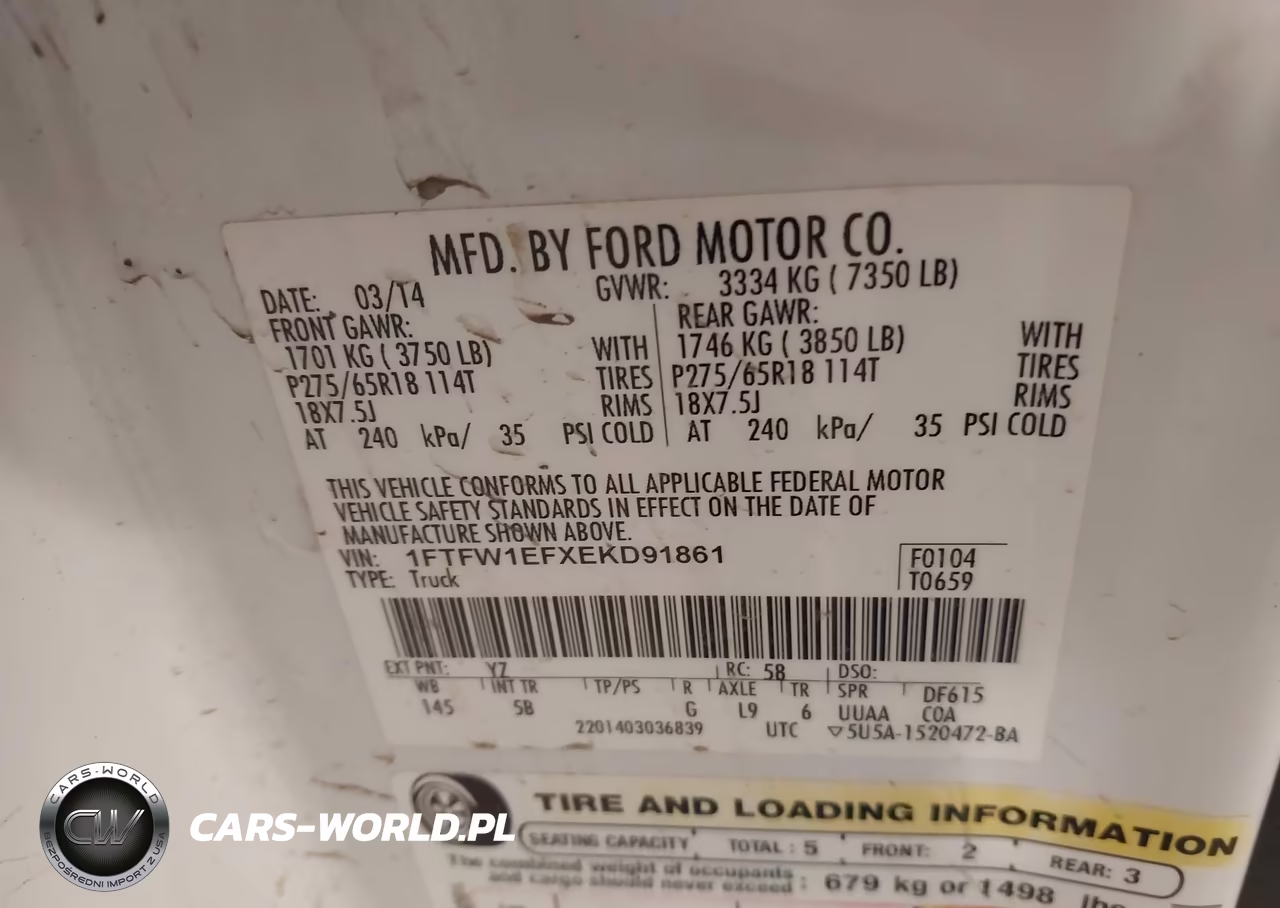 2014 Ford F-150 Fx4 VIN:1FTFW1EFXEKD91861 - 9