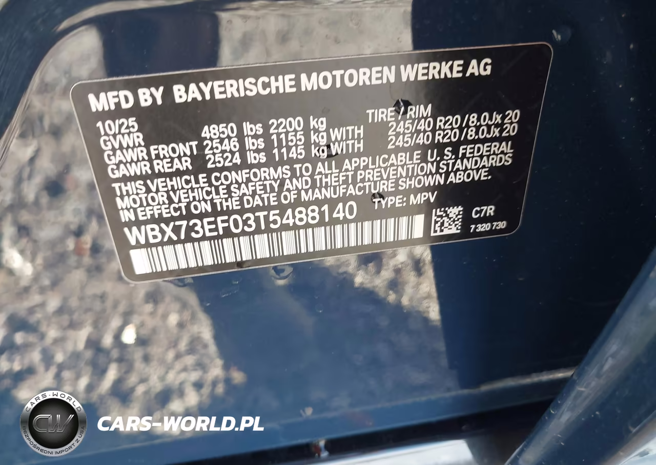 2026 BMW X1 xDrive28I VIN:WBX73EF03T5488140 - 9