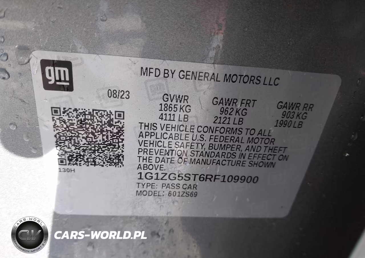 2024 Chevrolet Malibu Fwd Rs VIN:1G1ZG5ST6RF109900 - 9