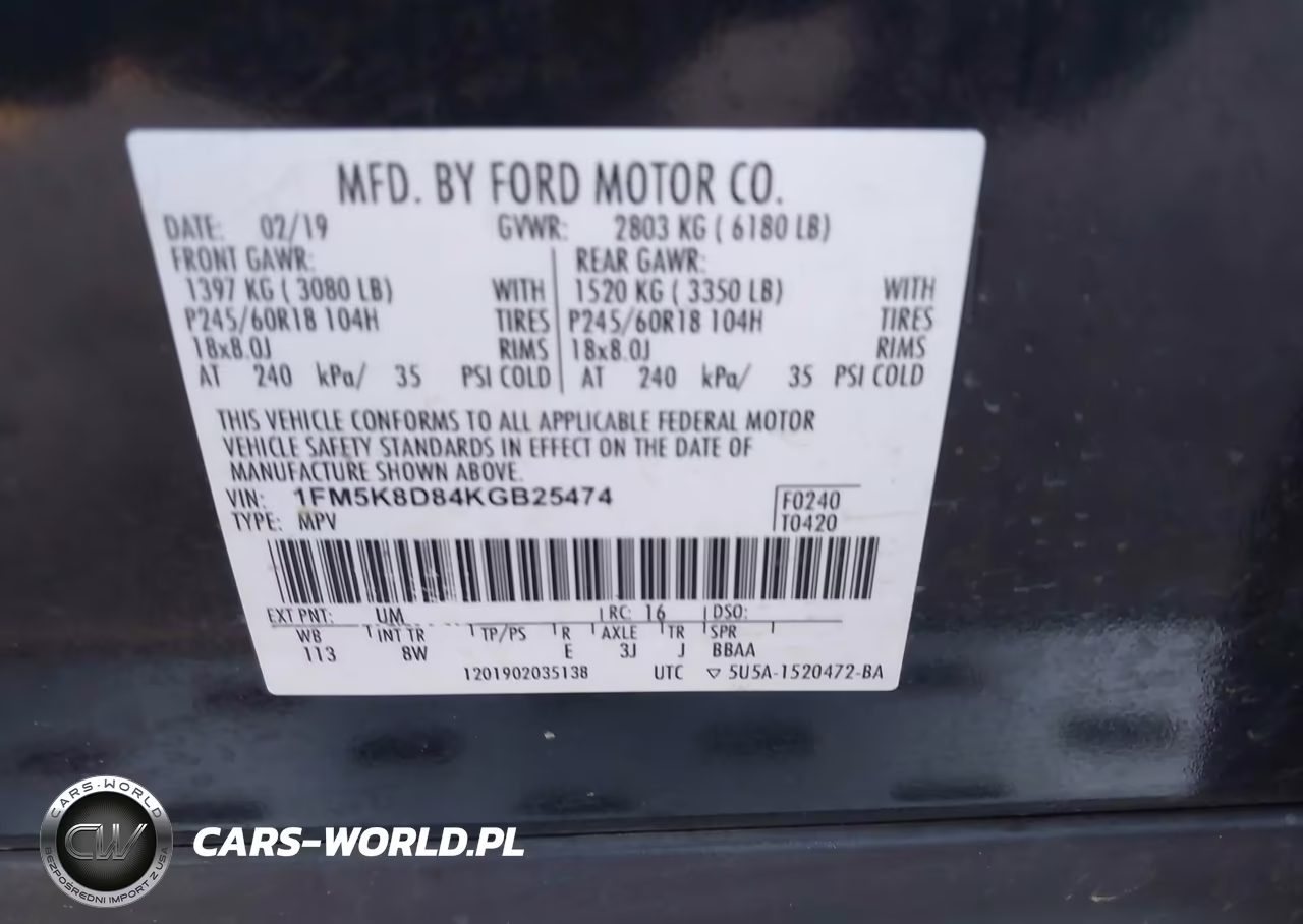 2019 Ford Explorer Xlt VIN:1FM5K8D84KGB25474 - 9