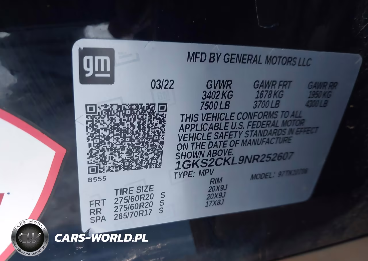 2022 GMC Yukon 4Wd At4 VIN:1GKS2CKL9NR252607 - 9