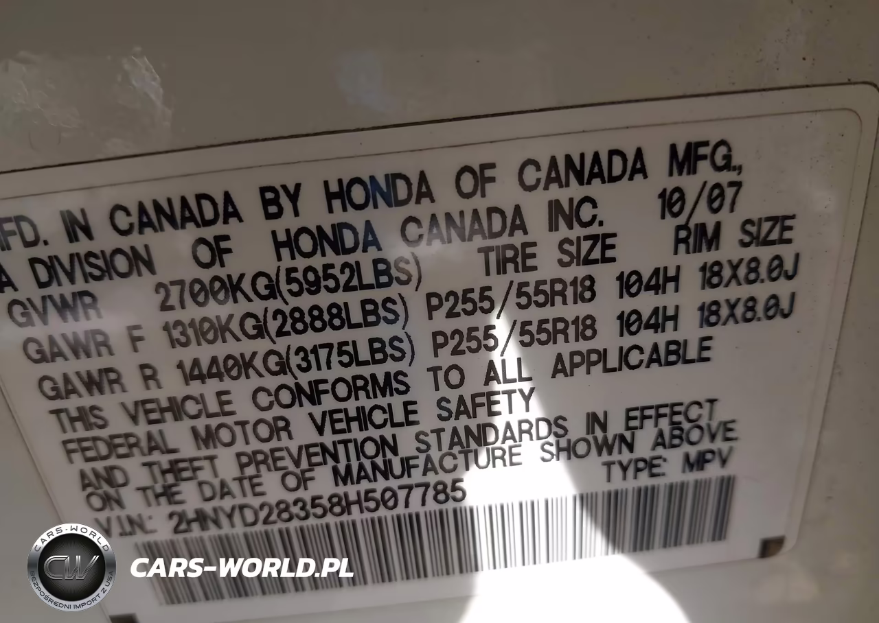2008 Acura Mdx Technology Package VIN:2HNYD28358H507785 - 9