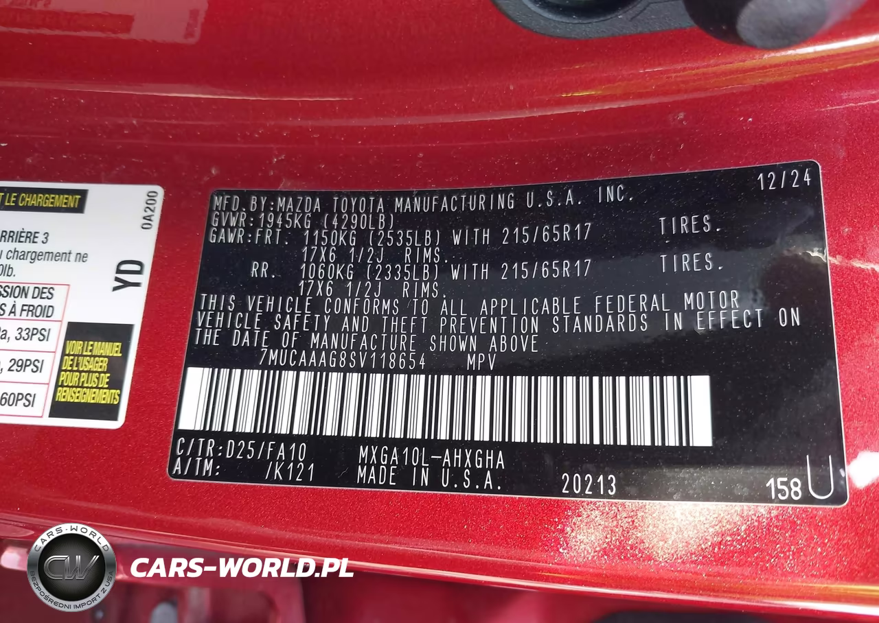 2025 Toyota Corolla Cross Le VIN:7MUCAAAG8SV118654 - 9
