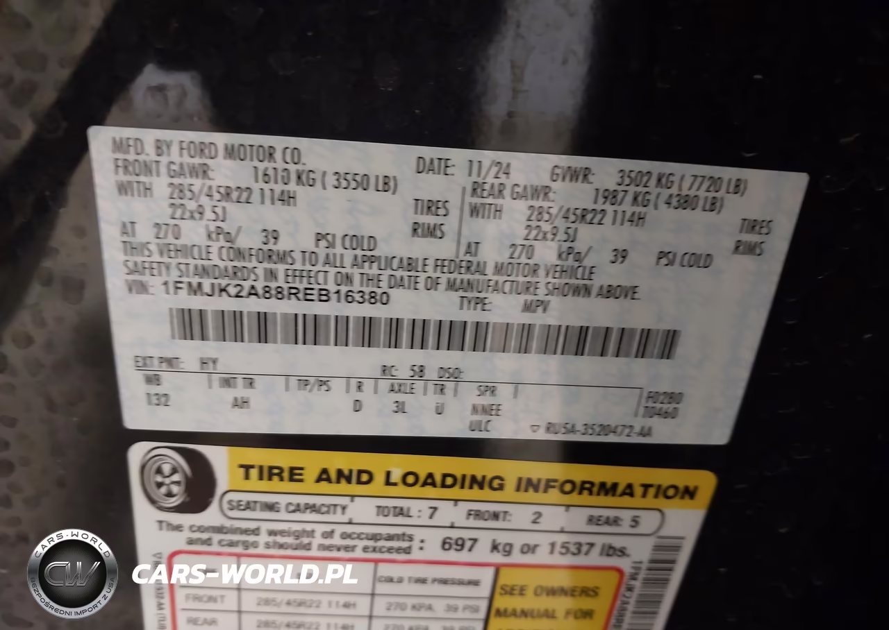 2024 Ford Expedition Limited Max VIN:1FMJK2A88REB16380 - 9