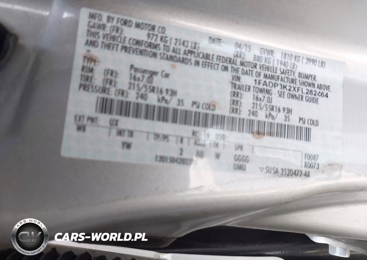 2015 Ford Focus Se VIN:1FADP3K2XFL282464 - 9