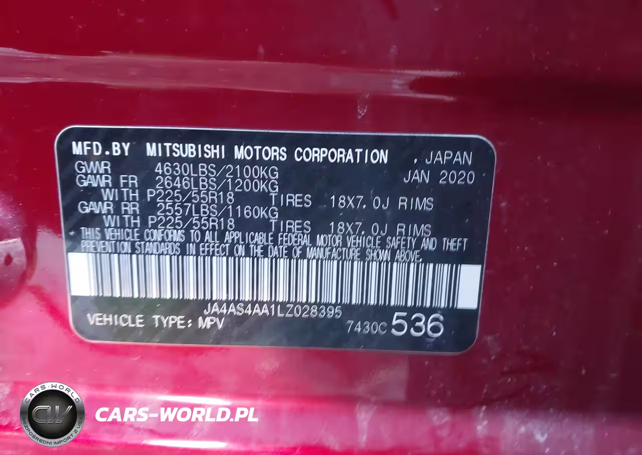 2020 Mitsubishi Eclipse Cross Le 1.5T VIN:JA4AS4AA1LZ028395 - 9