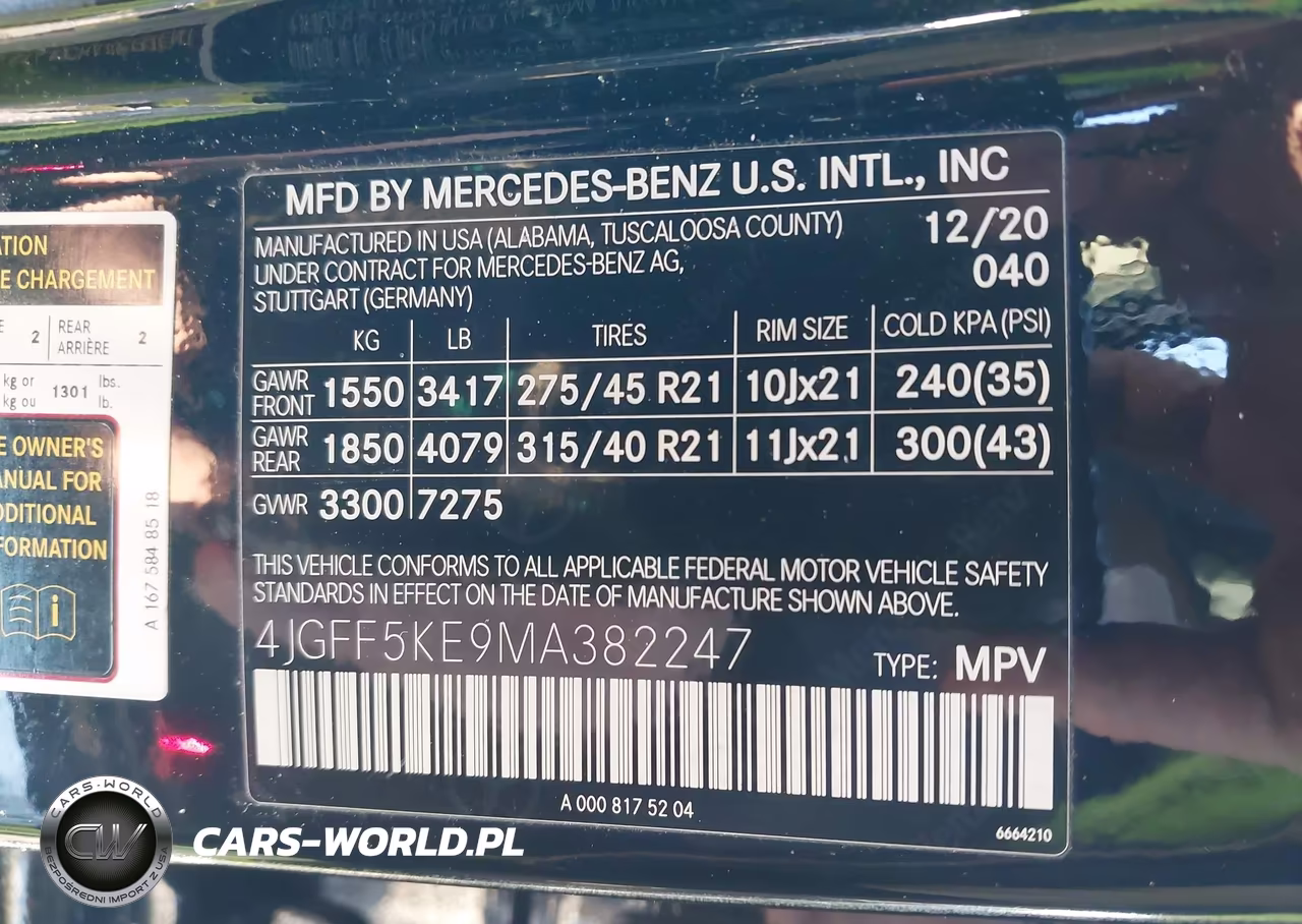 2021 Mercedes-Benz Gls 450 4Matic VIN:4JGFF5KE9MA382247 - 9