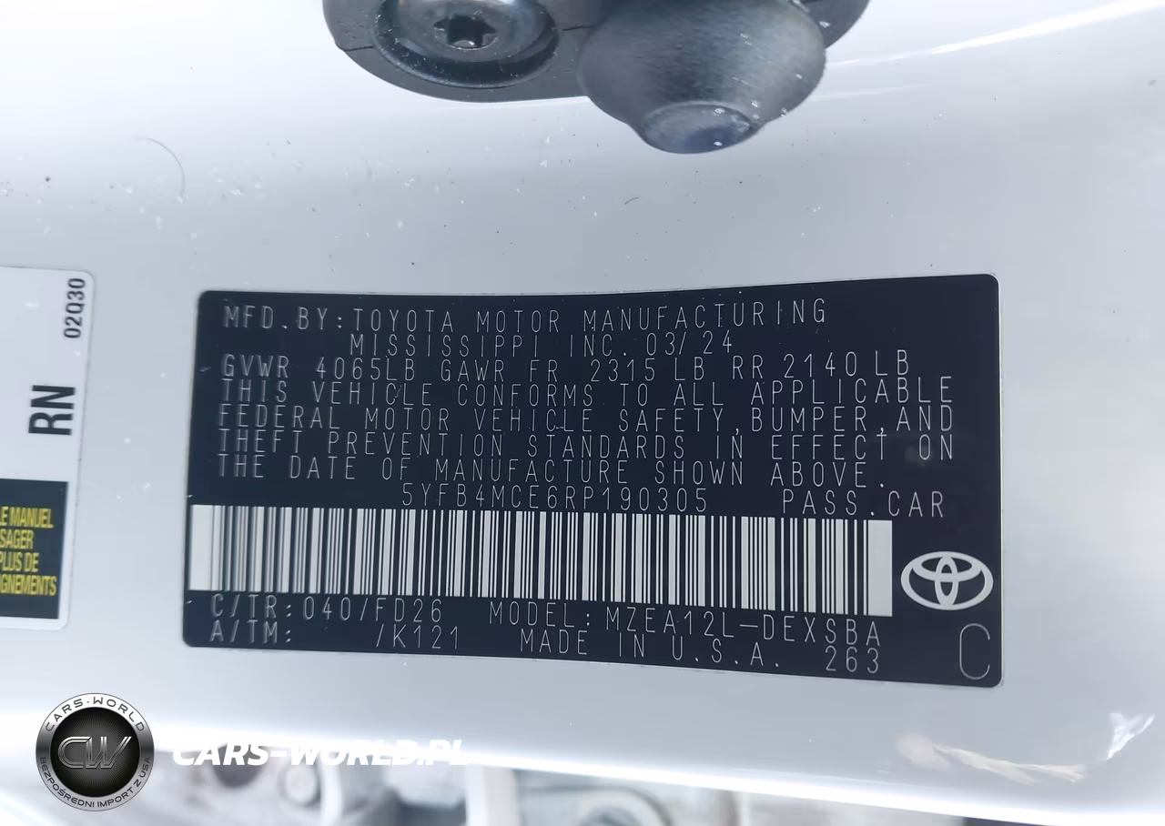 2024 Toyota Corolla Nightshade Edition VIN:5YFB4MCE6RP190305 - 9