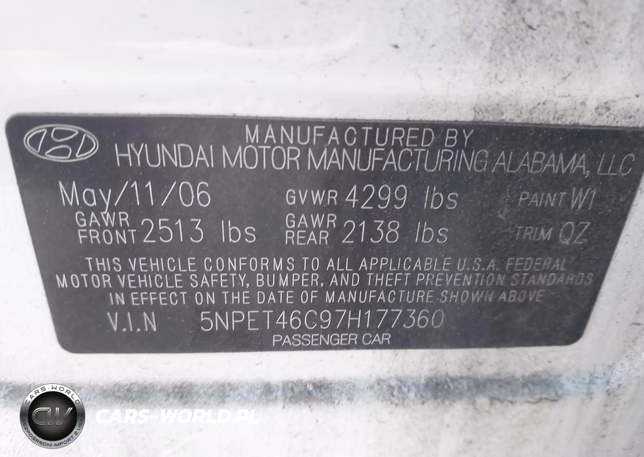2007 Hyundai Sonata Gls VIN:5NPET46C97H177360 - 9