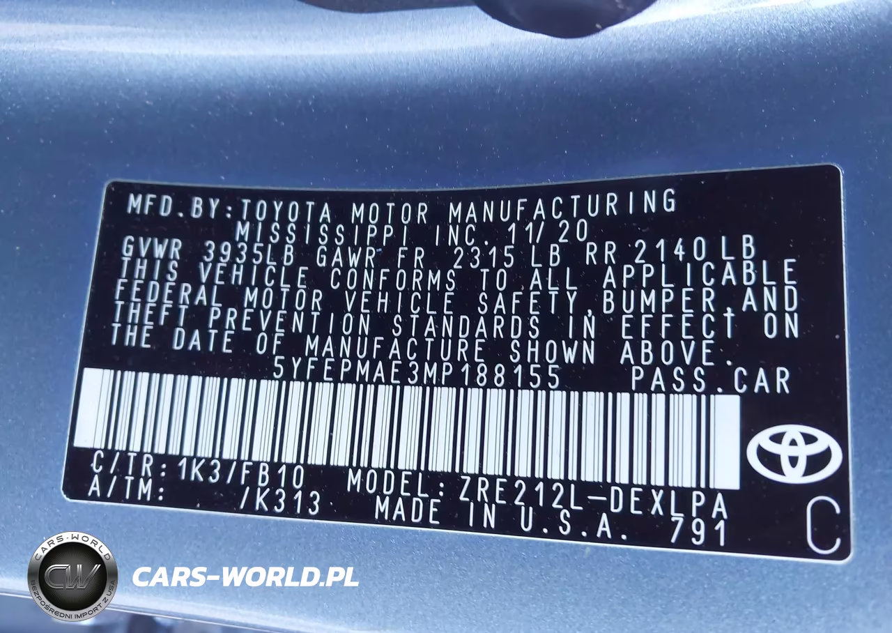 2021 Toyota Corolla Le VIN:5YFEPMAE3MP188155 - 9
