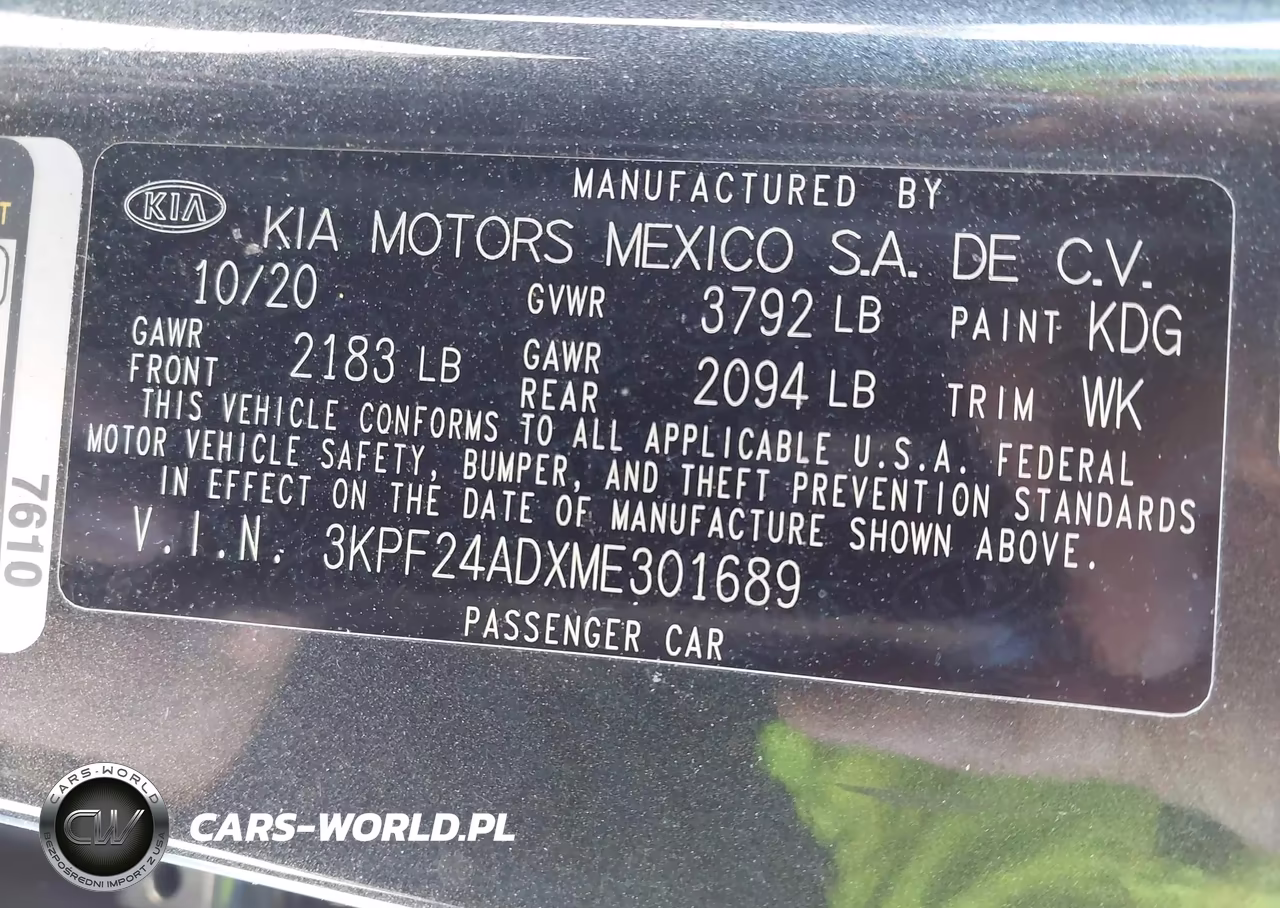 2021 Kia Forte Lxs VIN:3KPF24ADXME301689 - 9