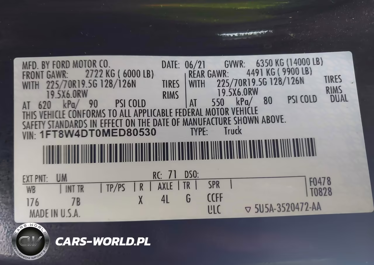 2021 Ford F-450 Platinum VIN:1FT8W4DT0MED80530 - 8