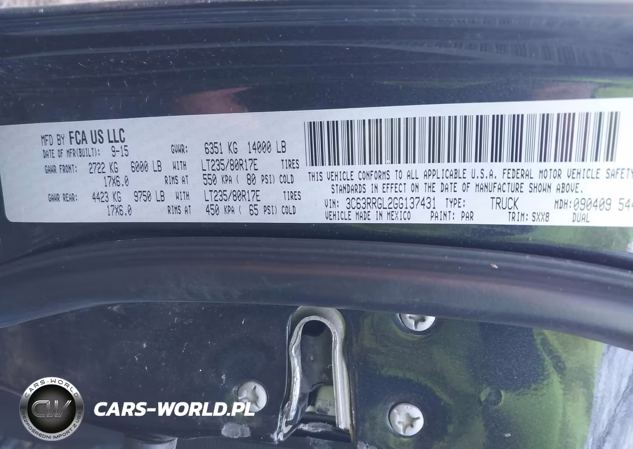 2016 Ram 3500 Tradesman VIN:3C63RRGL2GG137431 - 8