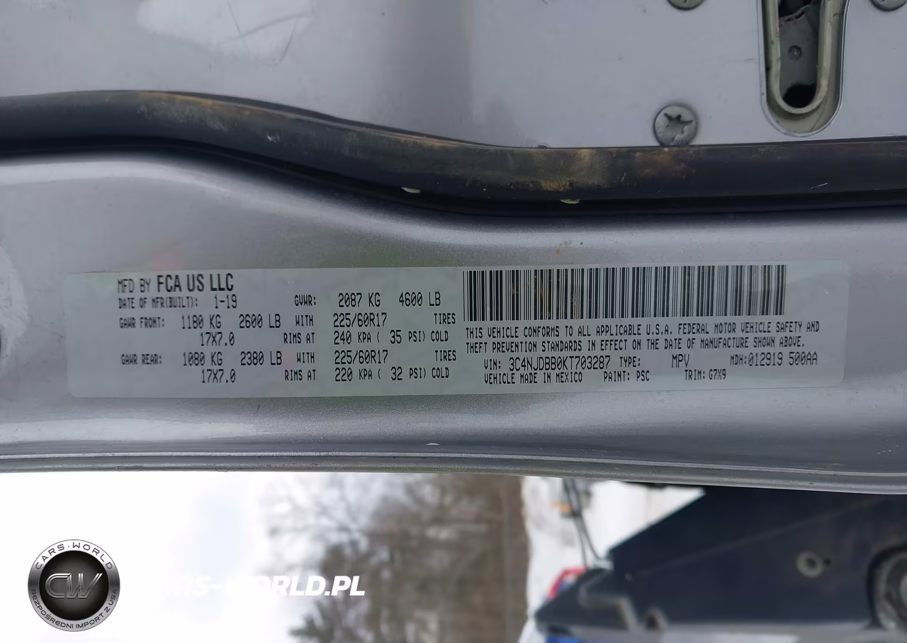 2019 Jeep Compass Latitude 4X4 VIN:3C4NJDBB0KT703287 - 9