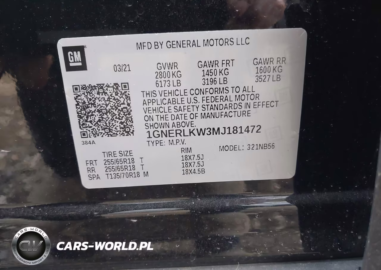 CHEVROLET TRAVERSE L VIN:1GNERLKW3MJ181472 - 9