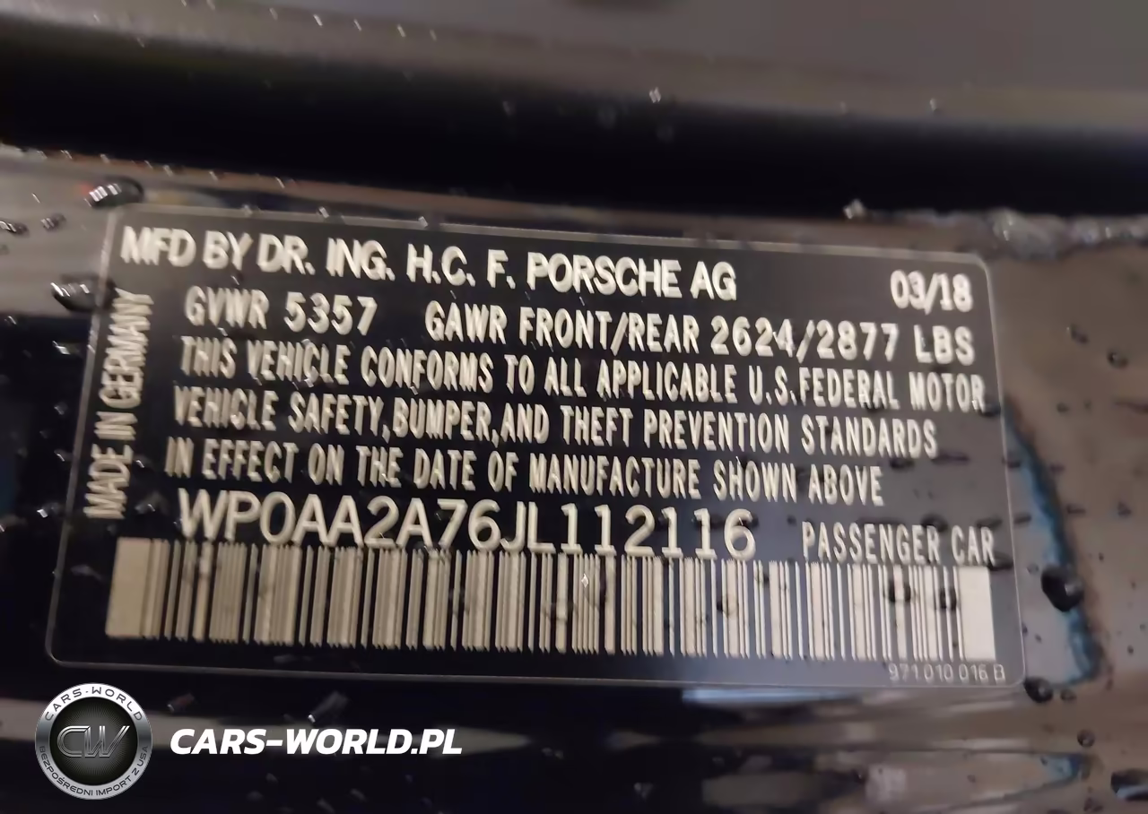 2018 Porsche Panamera 4 VIN:WP0AA2A76JL112116 - 9