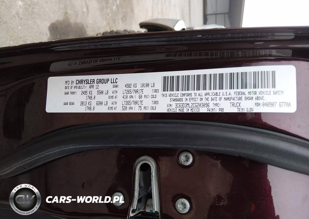 2012 Ram 3500 Laramie VIN:3C63D3ML2CG203096 - 8