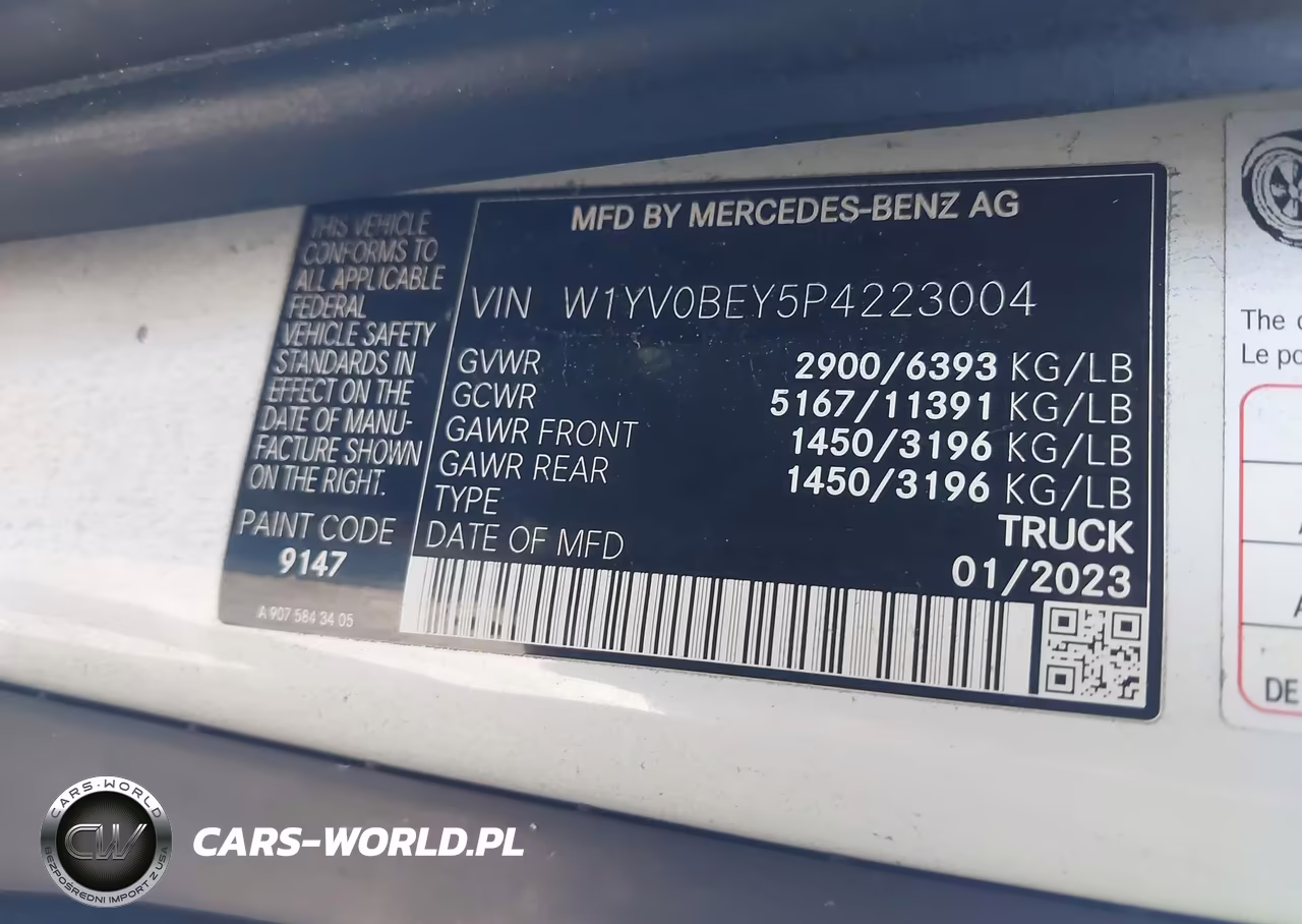 2023 Mercedes-Benz Metris VIN:W1YV0BEY5P4223004 - 9