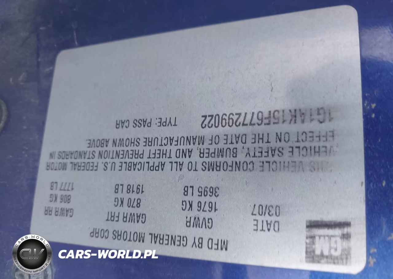 2007 Chevrolet Cobalt Ls VIN:1G1AK15F677299022 - 9