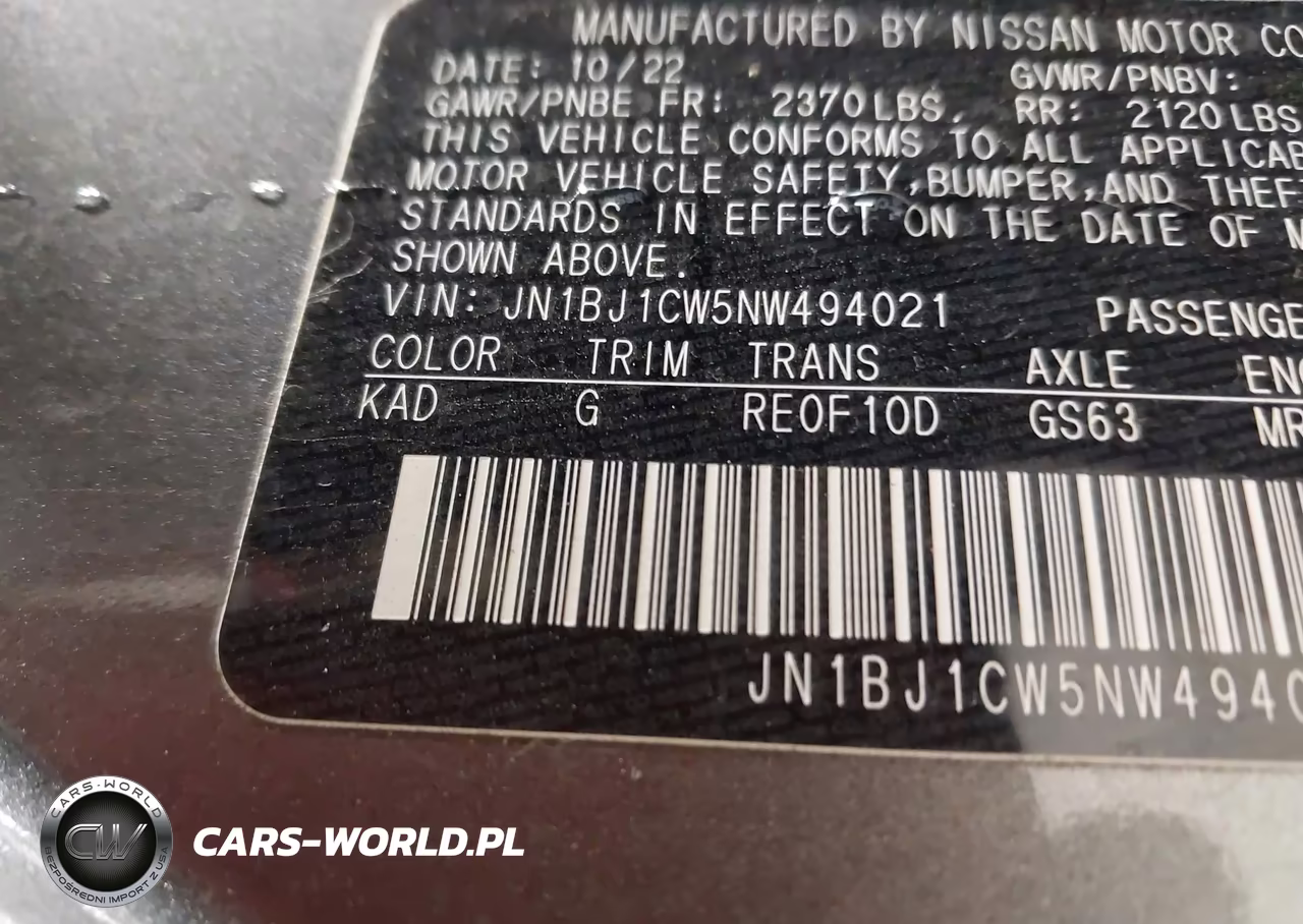 2022 Nissan Rogue Sport Sl Awd Xtronic Cvt VIN:JN1BJ1CW5NW494021 - 9