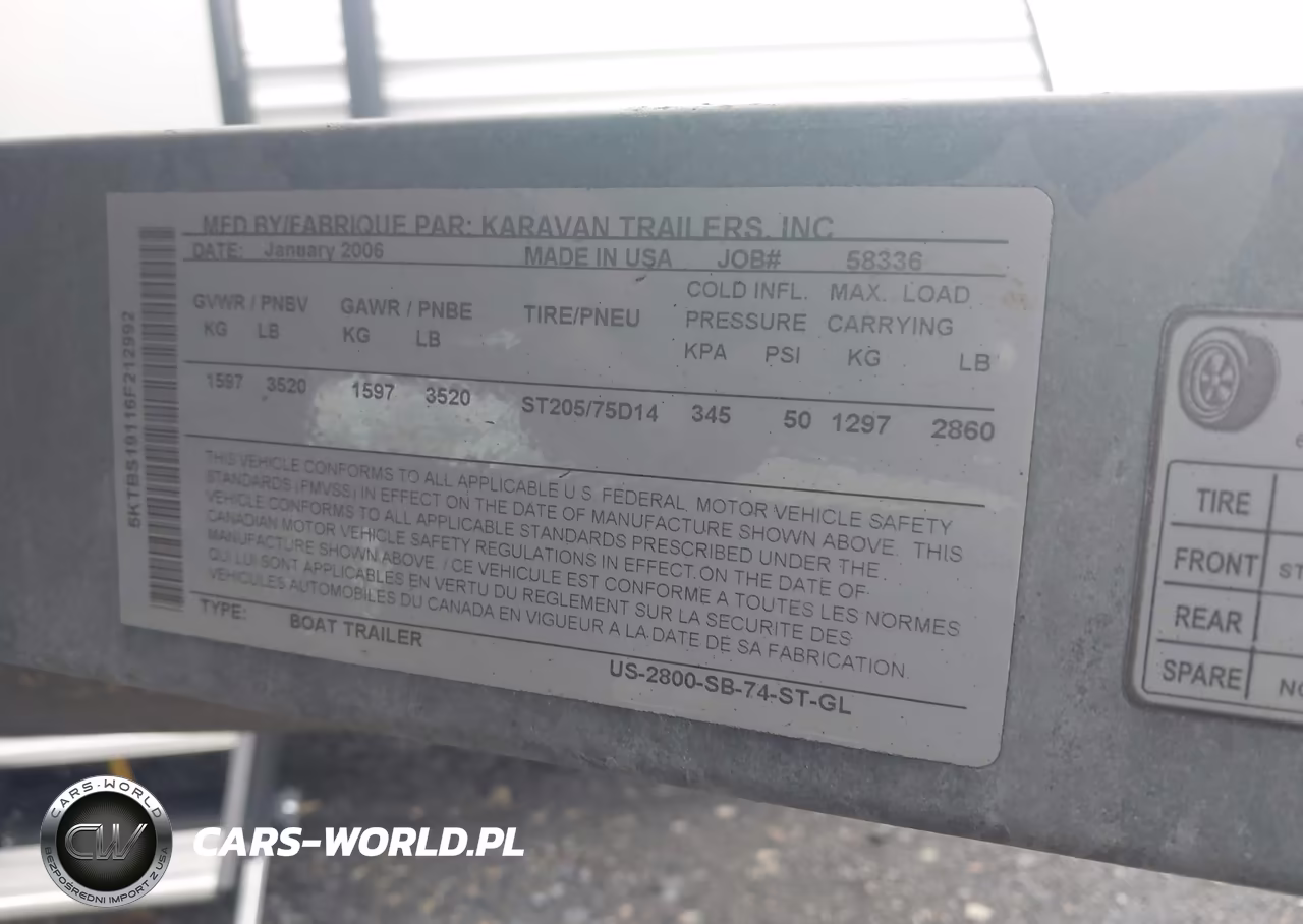 2006 Bayliner Bayliner-W Trailer VIN:BIYE53CSA606 - 12