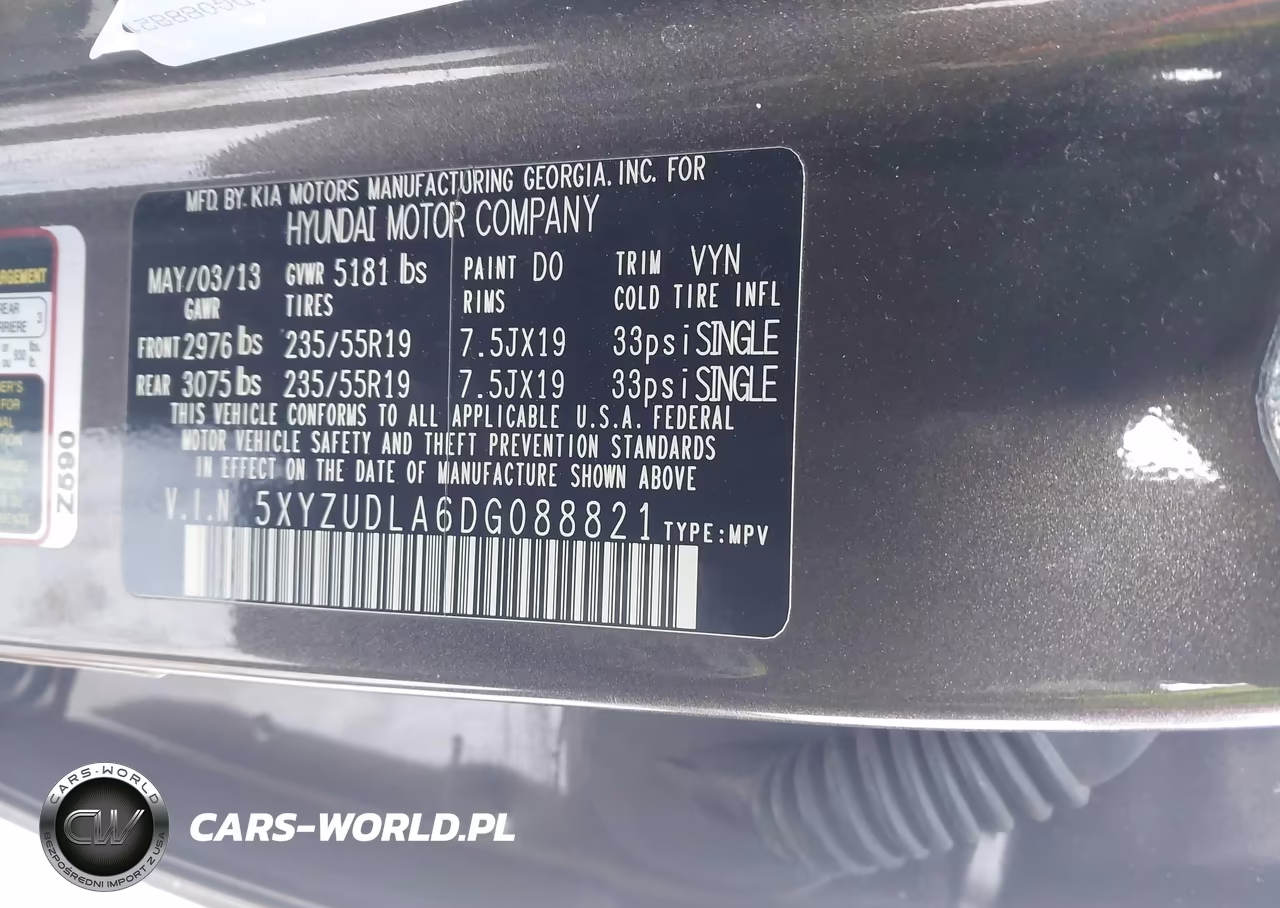 2013 Hyundai Santa Fe Sport 2.0T VIN:5XYZUDLA6DG088821 - 9