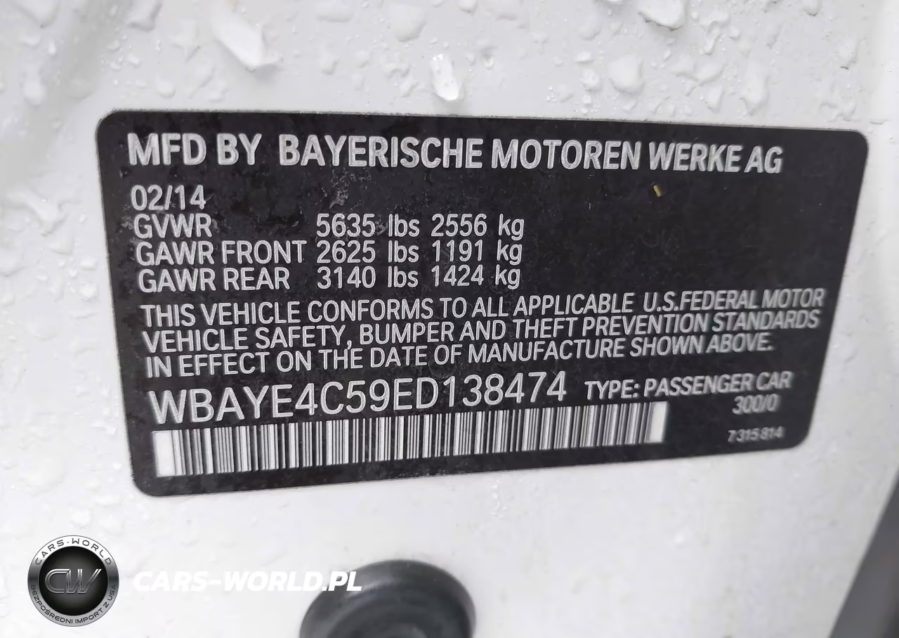 2014 BMW 740Li VIN:WBAYE4C59ED138474 - 9