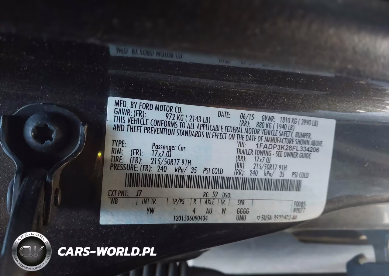 2015 Ford Focus Se VIN:1FADP3K28FL334206 - 9