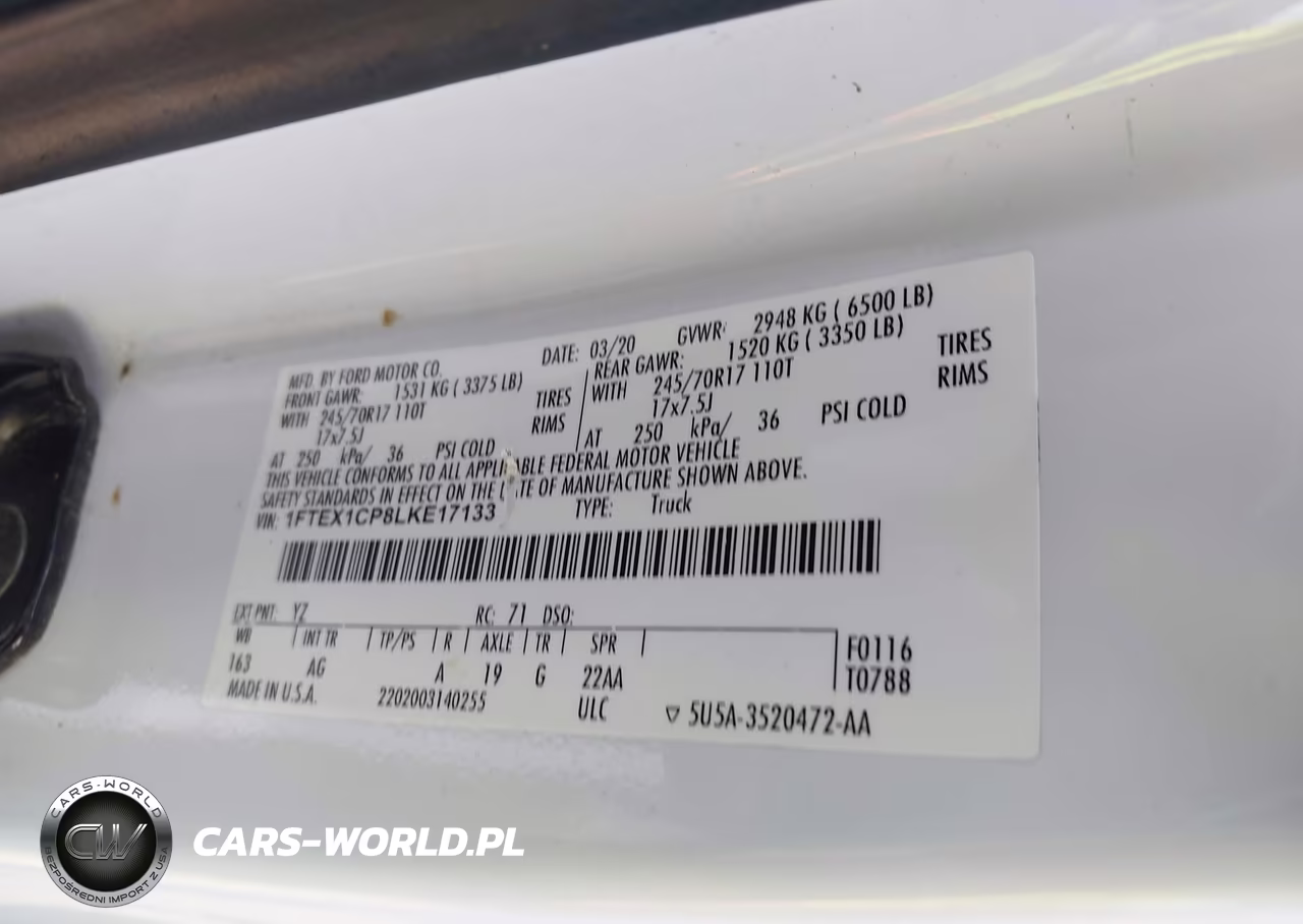 2020 Ford F-150 Xl VIN:1FTEX1CP8LKE17133 - 9