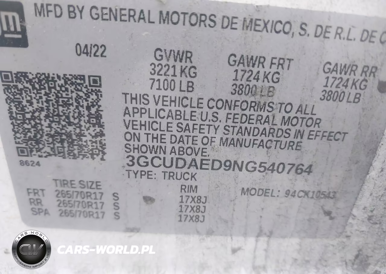 2022 Chevrolet Silverado 1500 4Wd Short Bed Wt VIN:3GCUDAED9NG540764 - 9