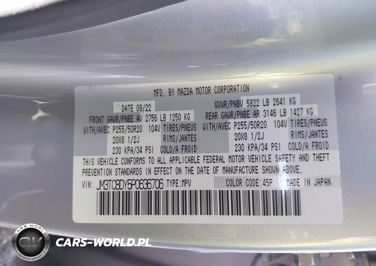2023 Mazda Cx-9 Grand Touring VIN:JM3TCBDY5P0636706 - 9