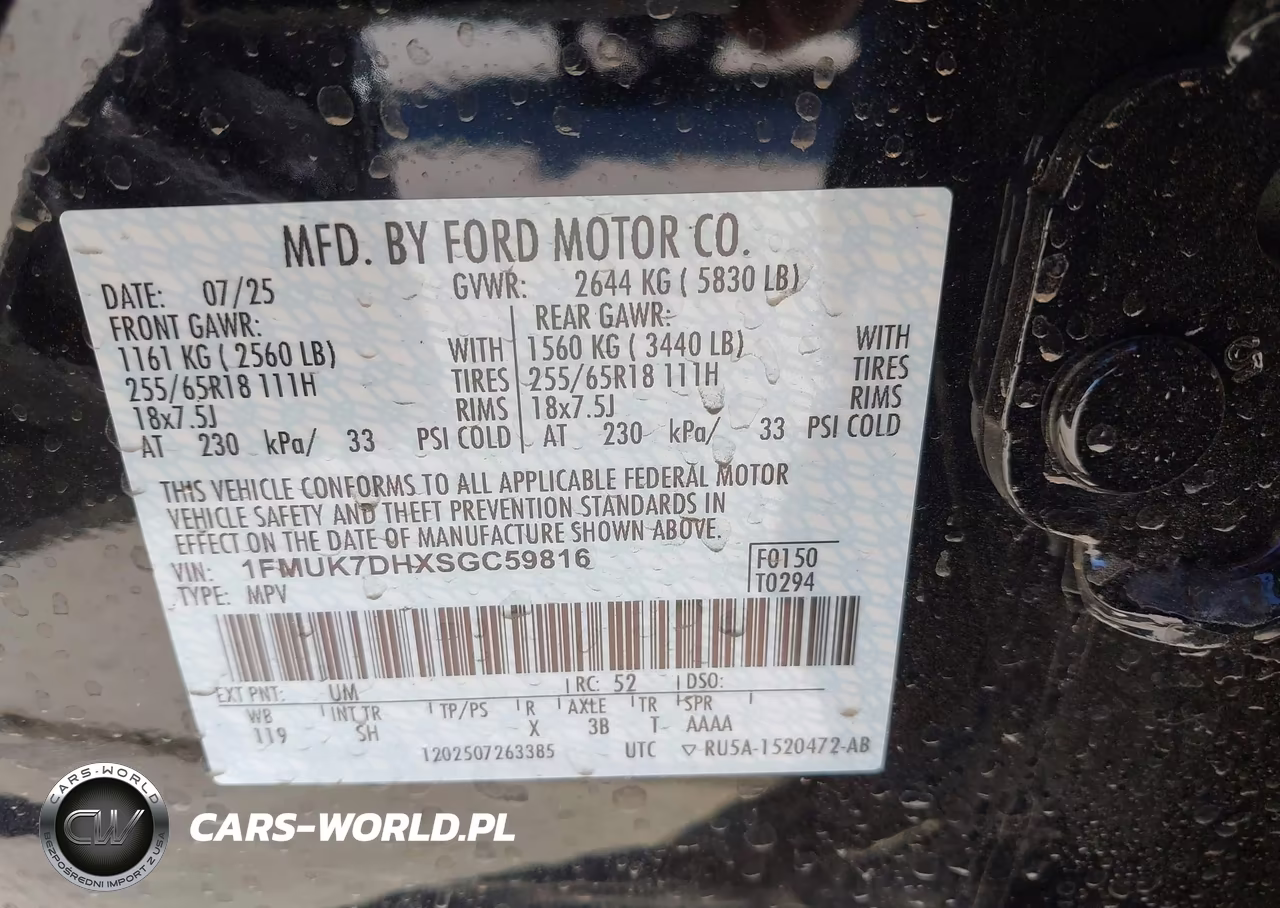 2025 Ford Explorer Active VIN:1FMUK7DHXSGC59816 - 9